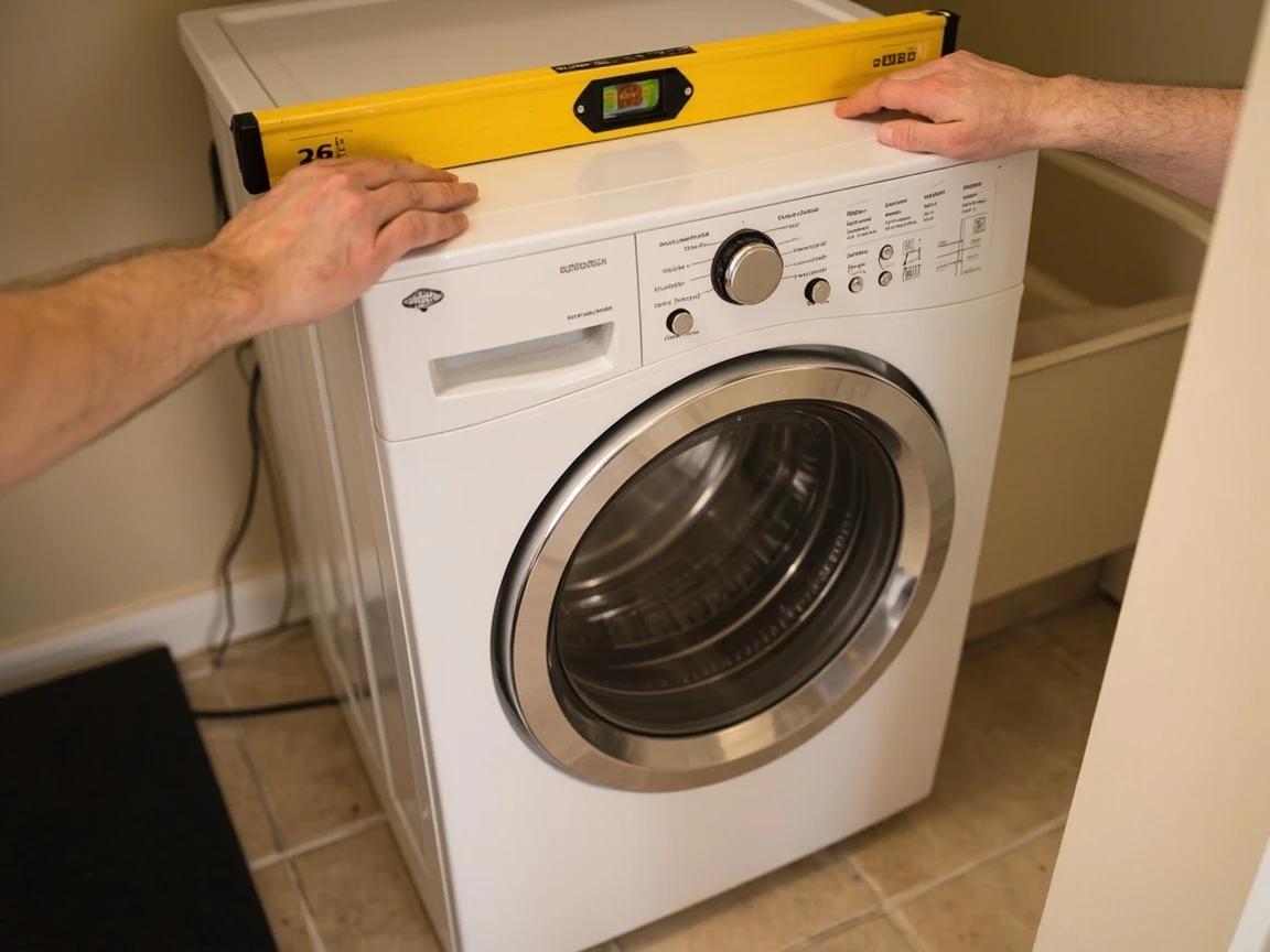 Step 6 of How to Level a Washing Machine to Stop Shaking: Do the Rock Test on All Four Corners