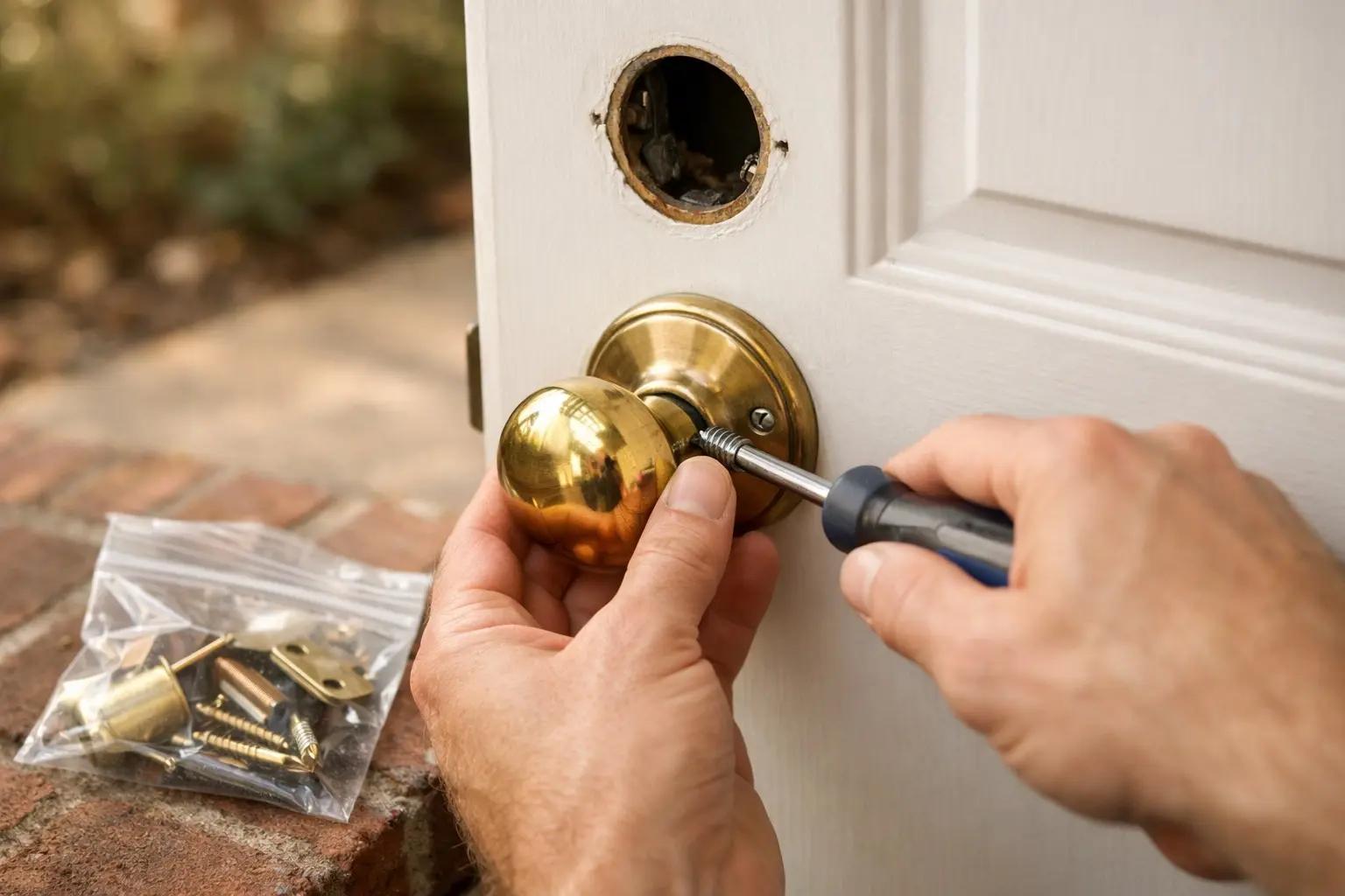 Step 1 of How to Paint a Front Door: Choose the Right Day and Remove Hardware