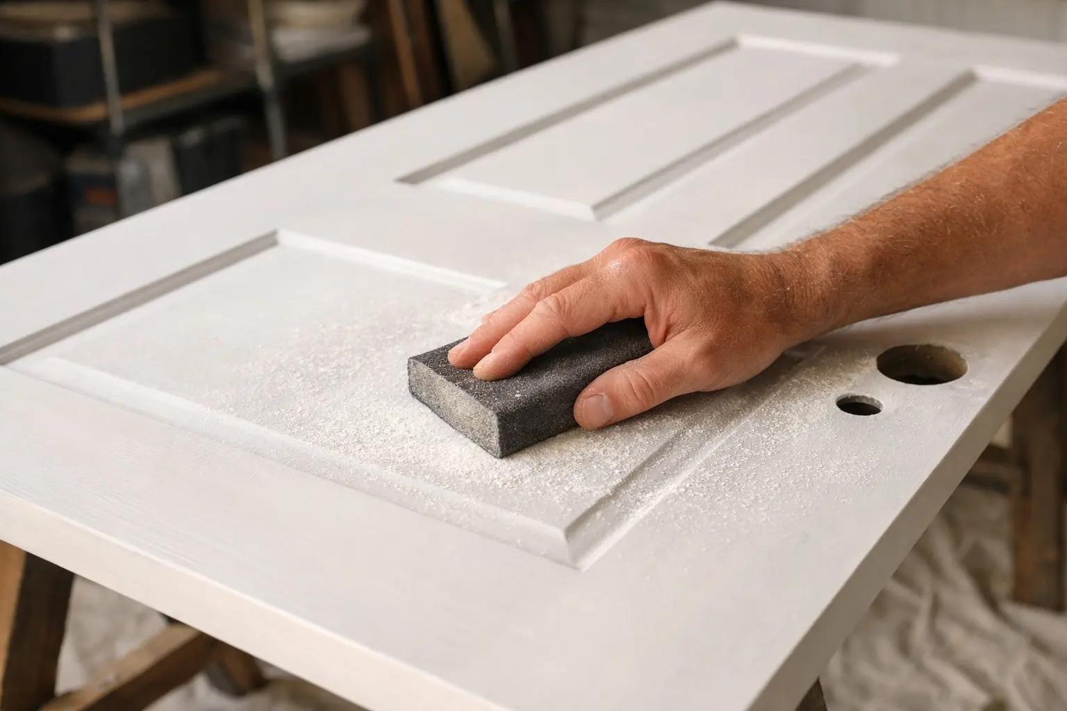 Step 3 of How to Paint a Front Door: Sand the Surface Smooth