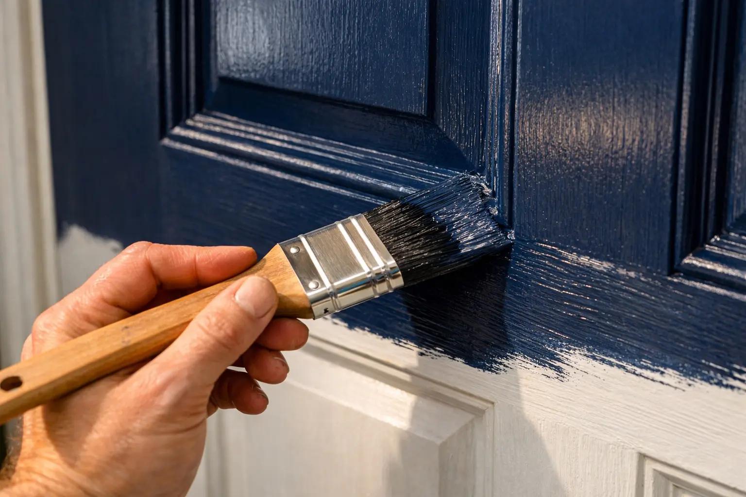 Step 5 of How to Paint a Front Door: Paint the Recessed Panels First