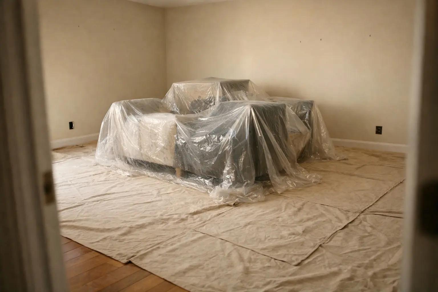 Step 1 of How to Paint a Room: Clear and Protect the Room