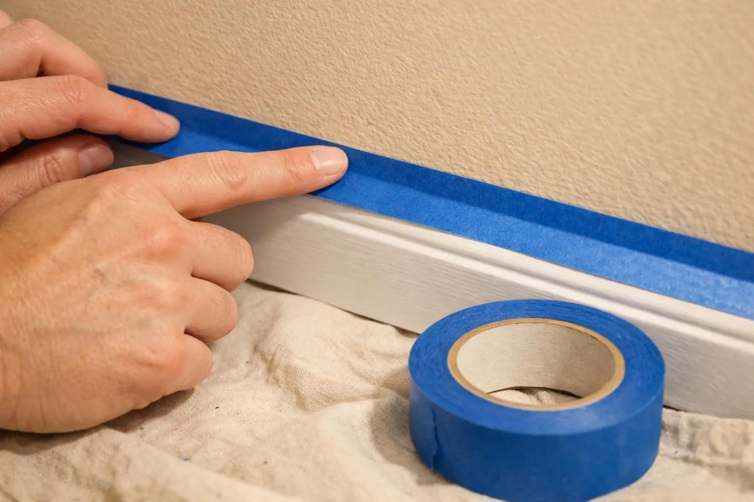 Step 3 of How to Paint a Room: Apply Painter's Tape to Trim and Edges