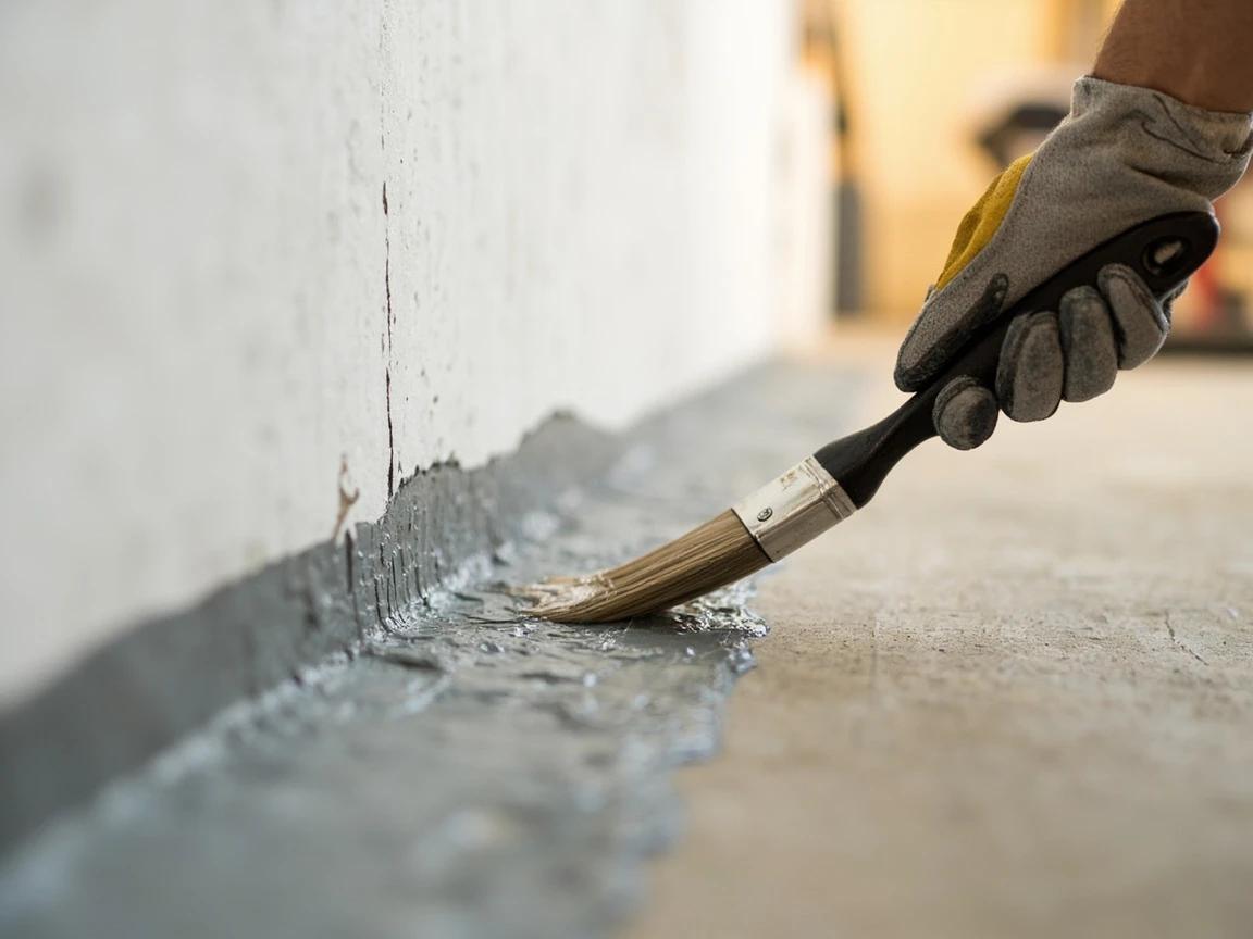 Step 7 of How to Paint a Concrete Garage Floor: Cut In the Edges with a Brush