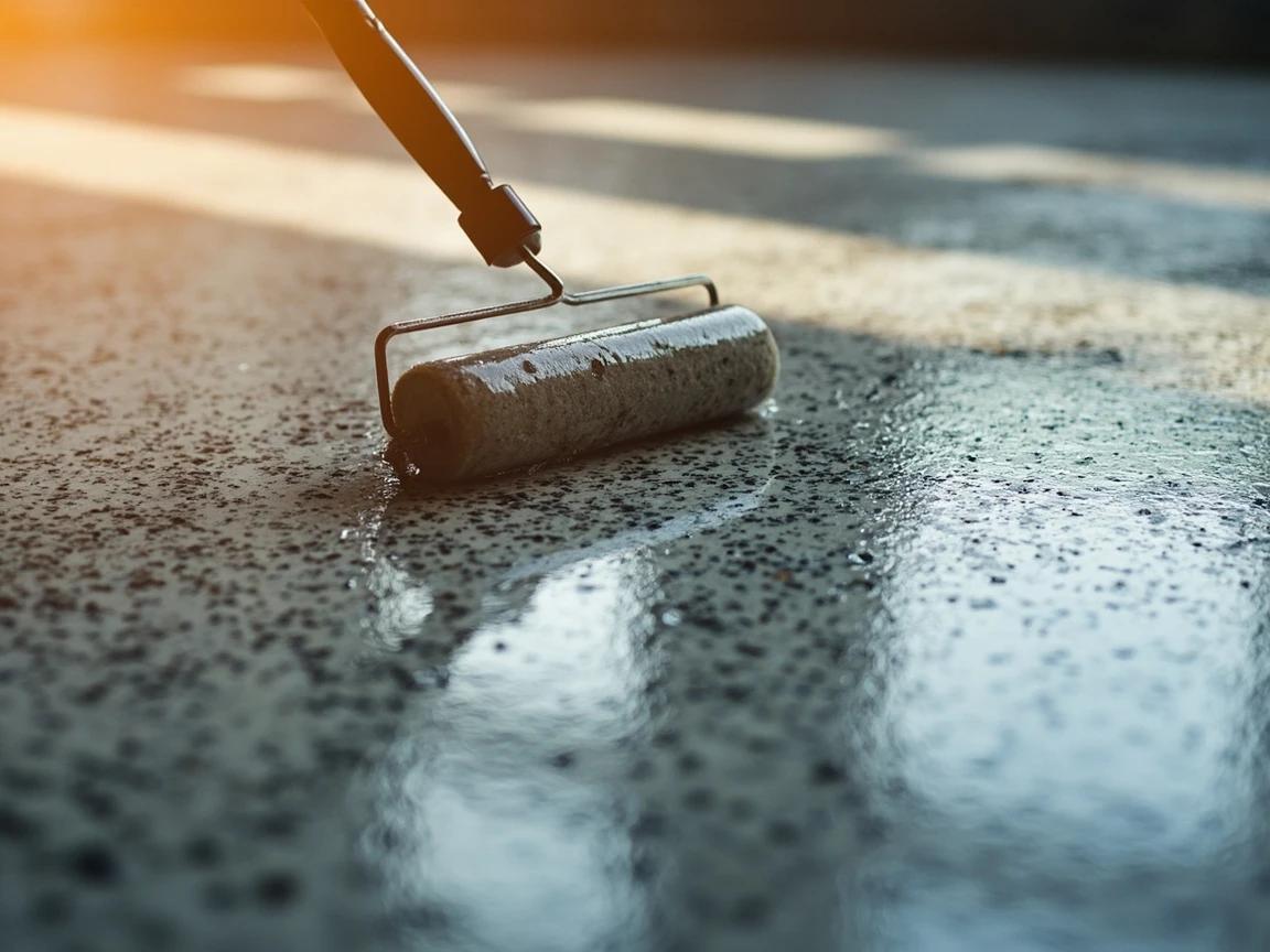 Step 9 of How to Paint a Concrete Garage Floor: Let the First Coat Cure and Apply the Topcoat