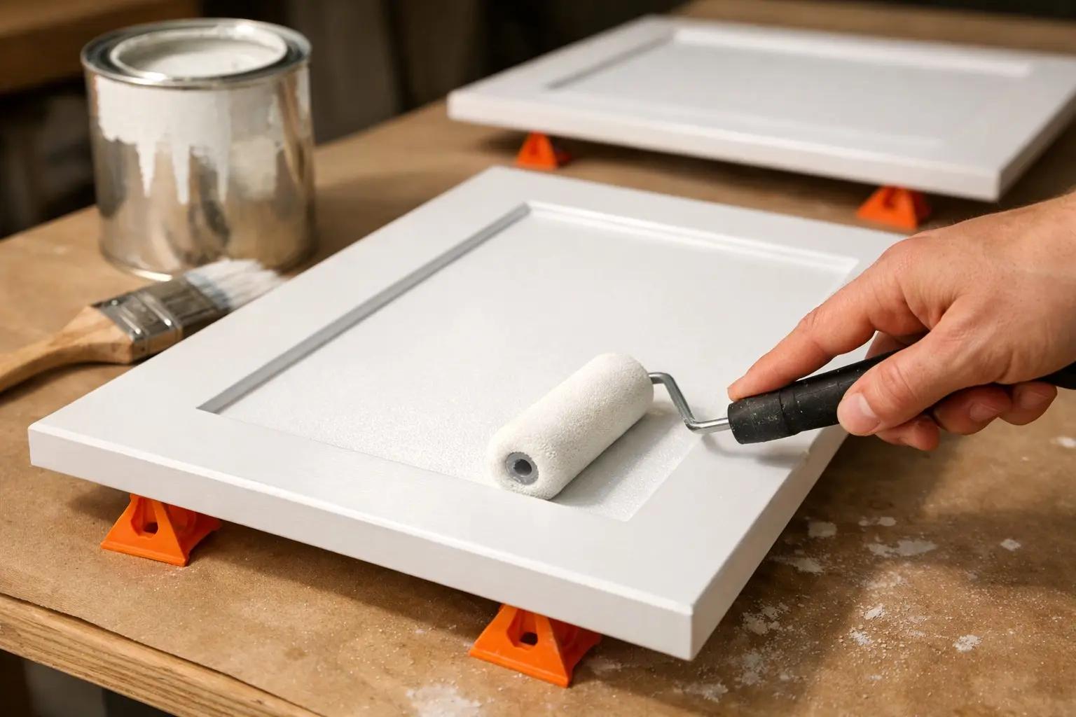 Step 5 of How to Paint Kitchen Cabinets: Apply Bonding Primer to All Surfaces