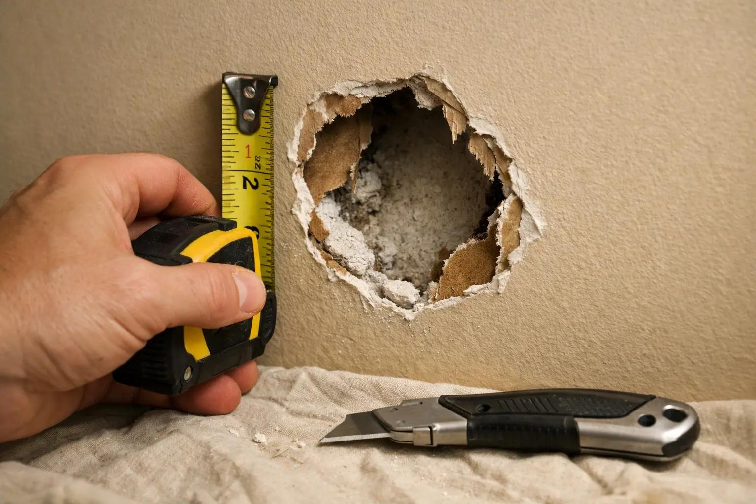 Step 1 of How to Patch Drywall Holes: Assess the Hole Size and Choose Your Method