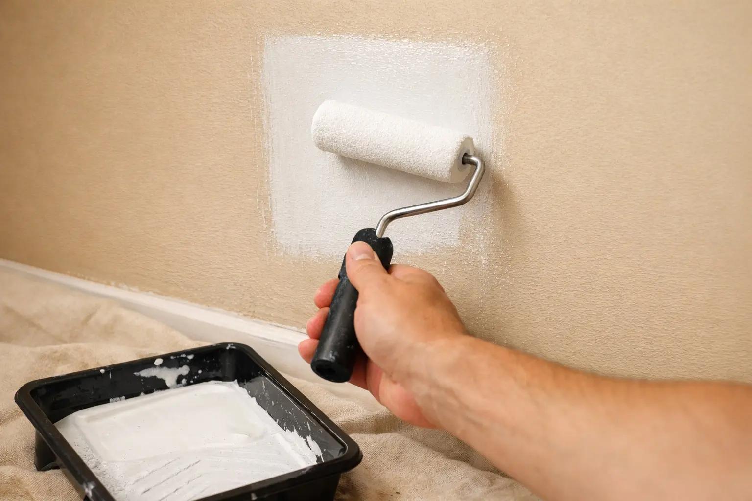 Step 8 of How to Patch Drywall Holes: Prime and Paint the Repair