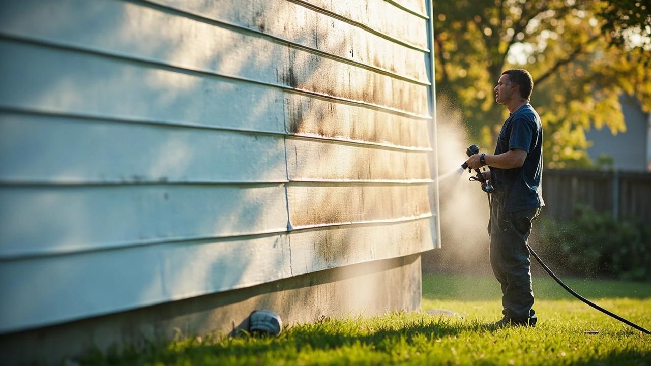 How to Power Wash a House Exterior — finished result