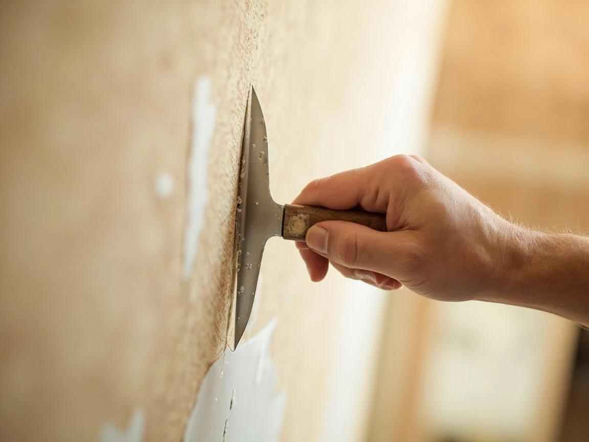 Step 4 of How to Remove Wallpaper and Prep Walls for Paint: Scrape With a 4-Inch Putty Knife