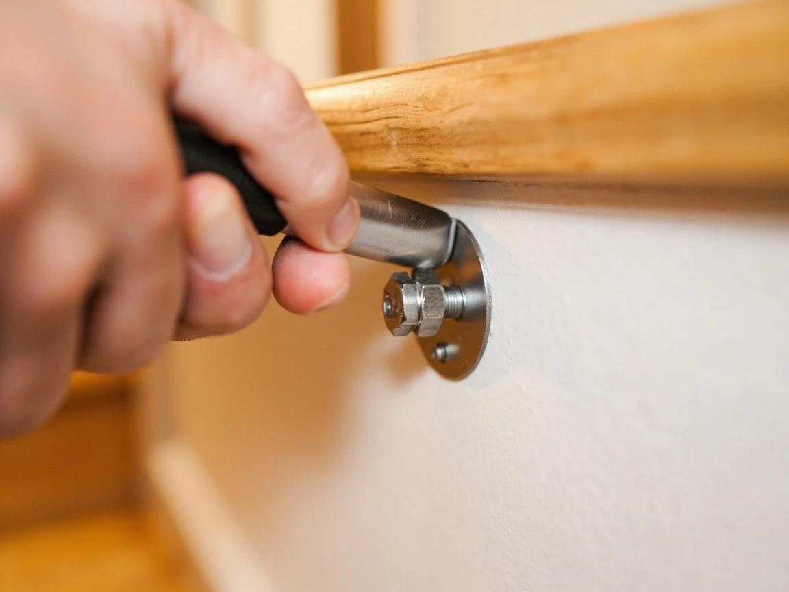 Step 2 of How to Repair a Loose Stair Railing: Tighten All Existing Fasteners