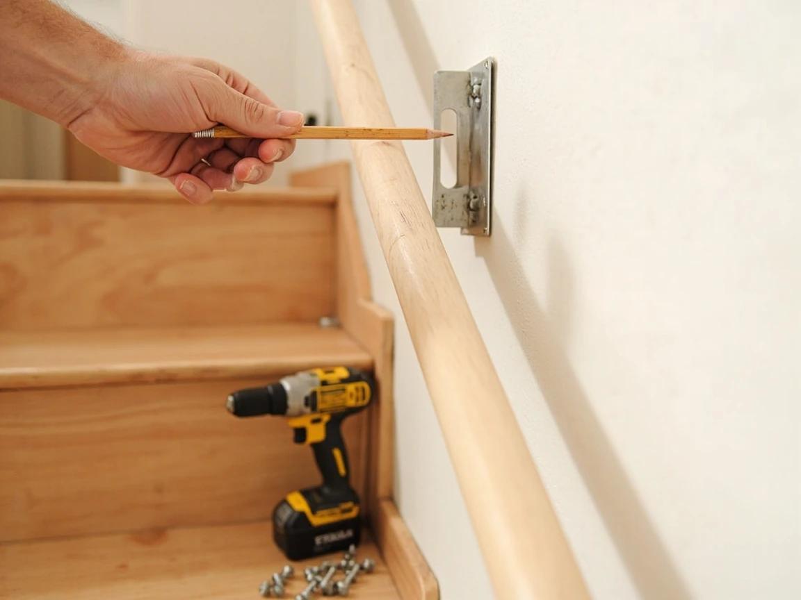 Step 5 of How to Repair a Loose Stair Railing: Reattach or Replace Wall Brackets