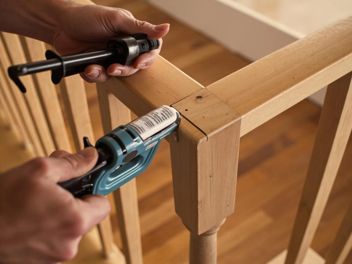 Step 7 of How to Repair a Loose Stair Railing: Reinforce the Handrail-to-Post Connection