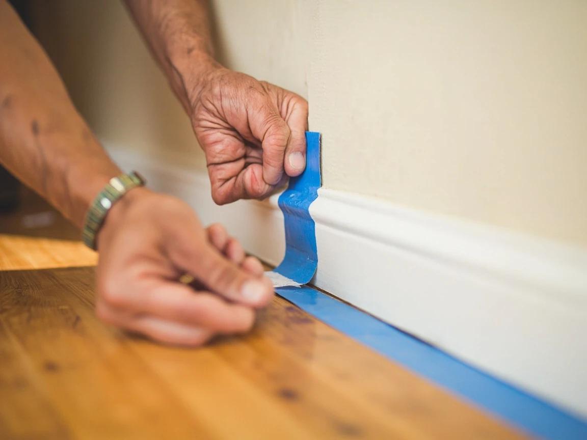 Step 2 of How to Repair Damaged Baseboard Trim: Protect the Wall and Floor