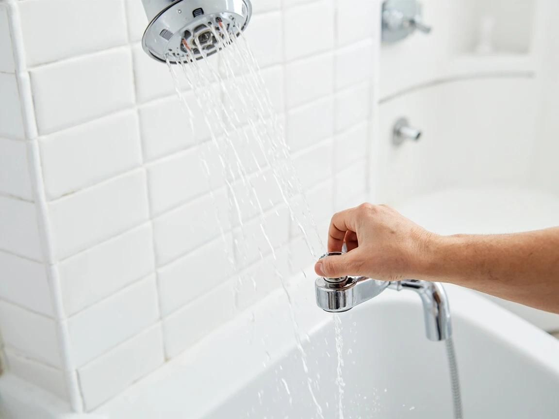 Step 7 of How to Repair a Shower Diverter Valve: Turn On the Water and Test the Diverter
