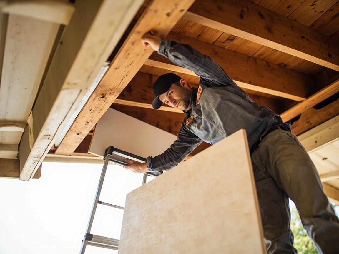 Step 5 of How to Repair a Soffit or Fascia Board: Drop and Repair the Soffit If It's Damaged