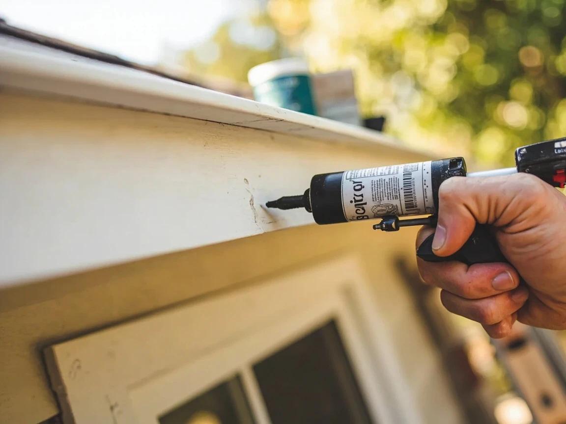 Step 8 of How to Repair a Soffit or Fascia Board: Caulk, Fill, and Paint