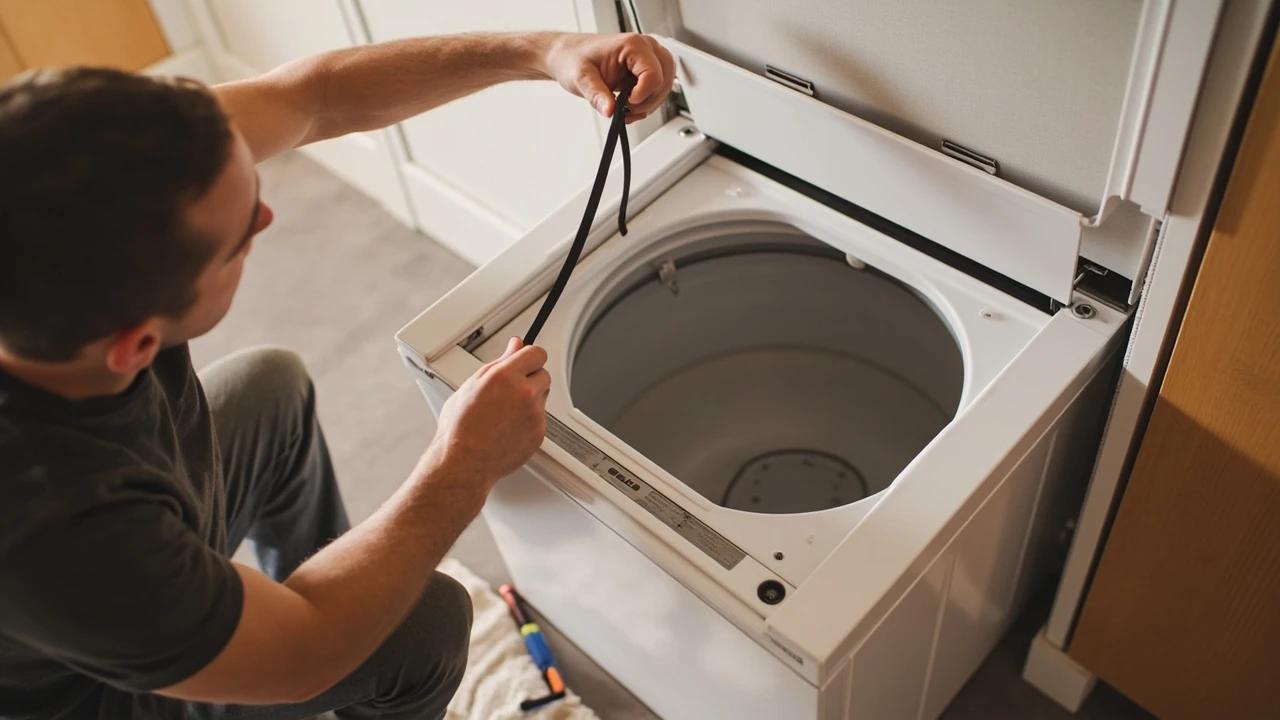 How to Replace a Dryer Belt — finished result