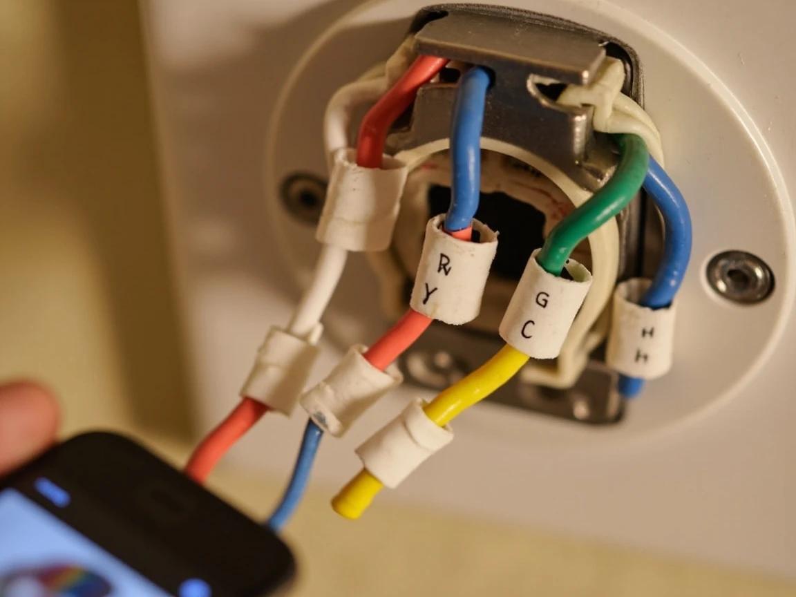 Step 3 of How to Replace a Thermostat (Non-Smart): Photograph and Label Every Wire