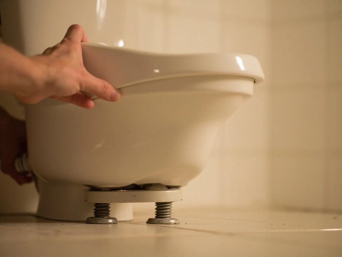 Step 6 of How to Install or Replace a Toilet: Set the Bowl and Bolt It Down