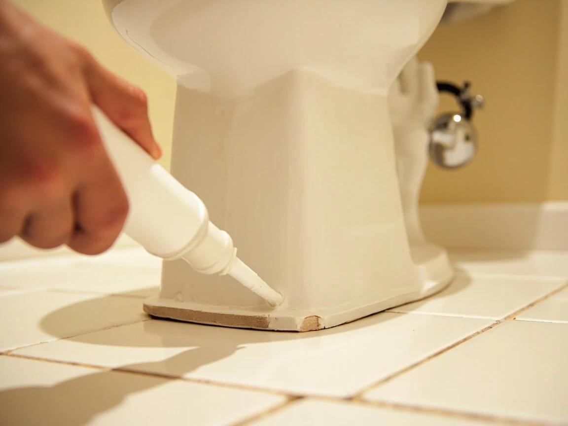 Step 9 of How to Replace a Toilet Wax Ring: Reconnect Water, Test for Leaks, and Caulk the Base