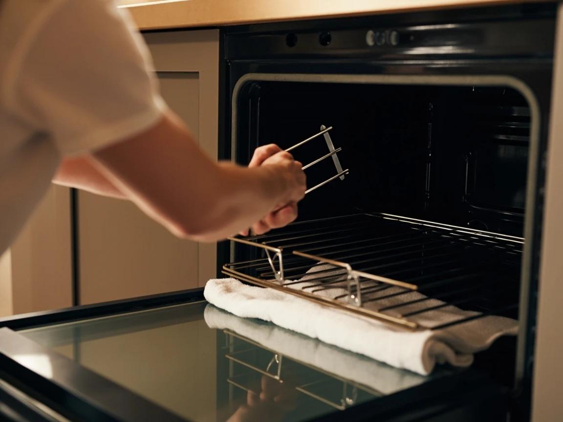 Step 4 of How to Replace an Oven Heating Element: Remove the Oven Racks