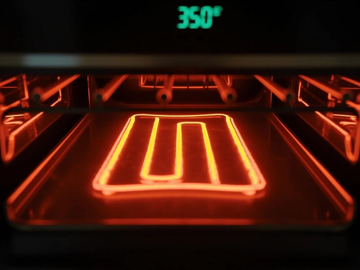 Step 9 of How to Replace an Oven Heating Element: Restore Power and Test on Bake at 350°F