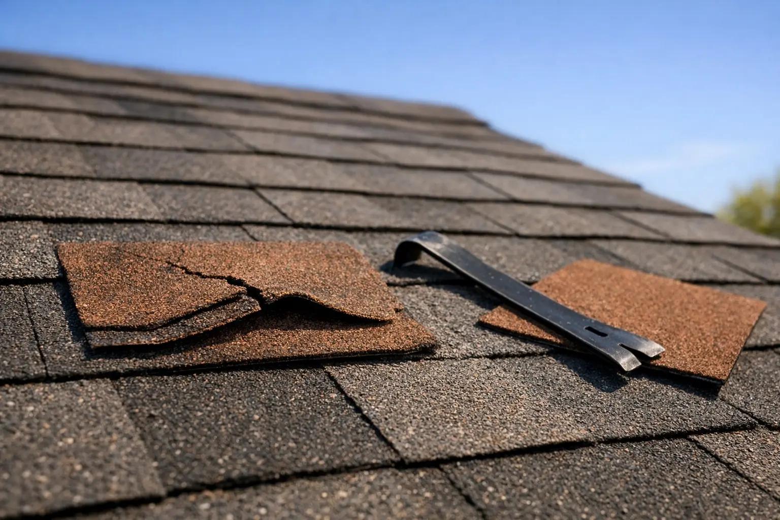 How to Replace a Damaged Roof Shingle — finished result