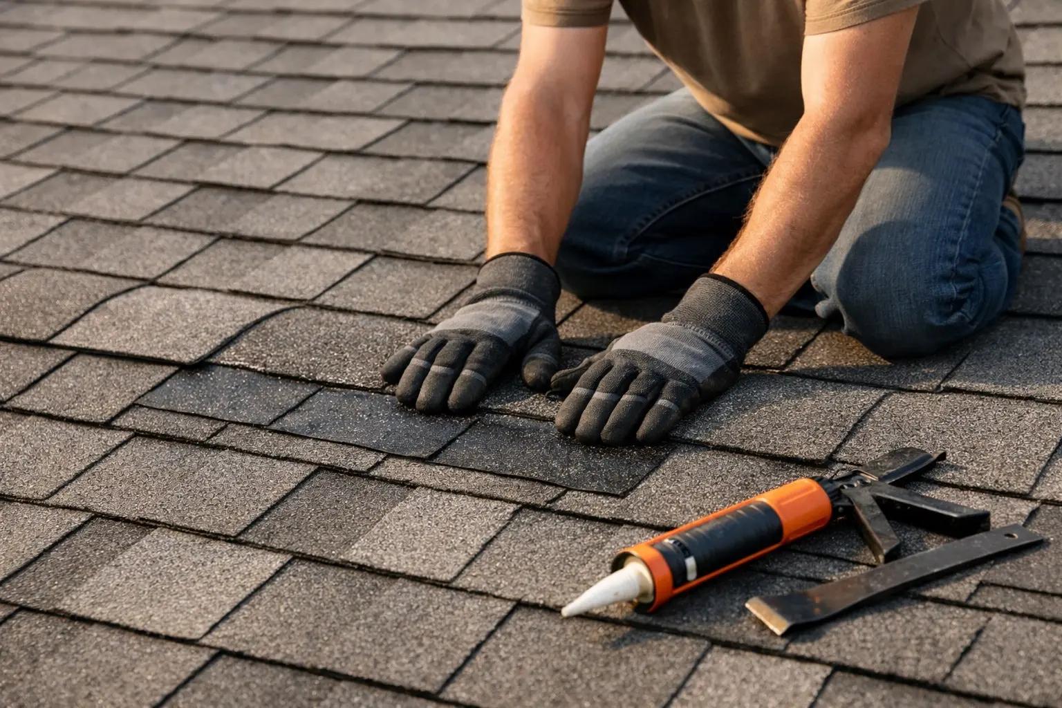 Step 10 of How to Replace a Damaged Roof Shingle: Inspect the Surrounding Area and Clean Up