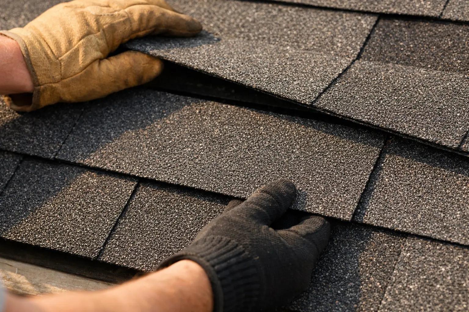 Step 7 of How to Replace a Damaged Roof Shingle: Slide the New Shingle into Position