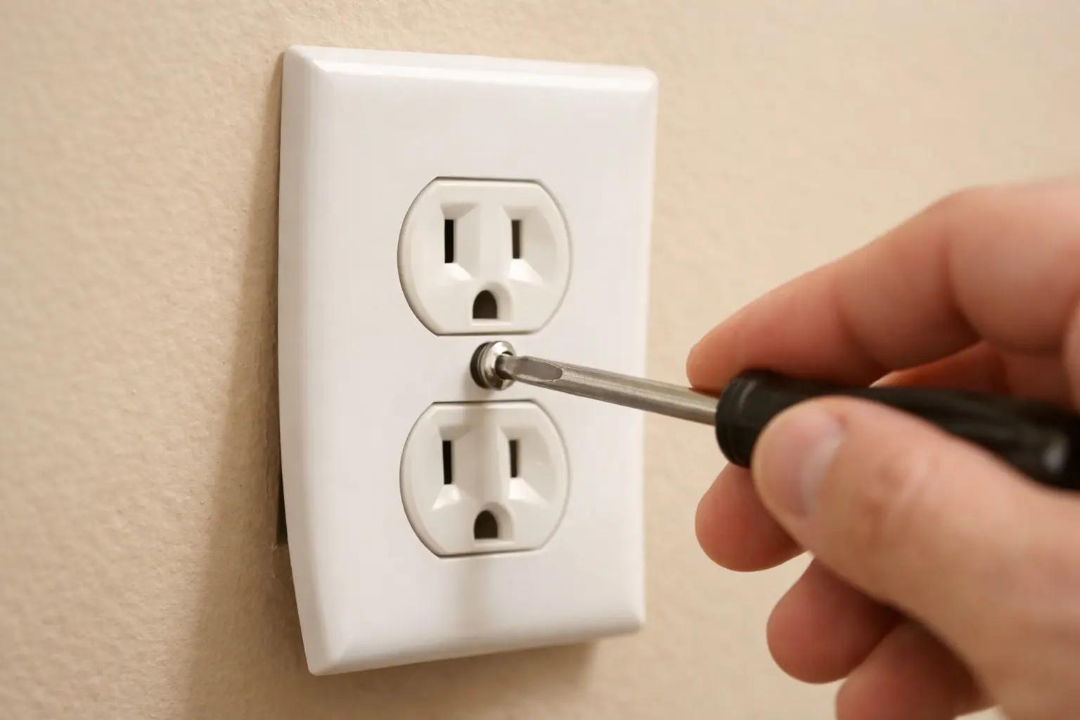 Step 2 of How to Replace an Electrical Outlet: Remove the Cover Plate and Mounting Screws