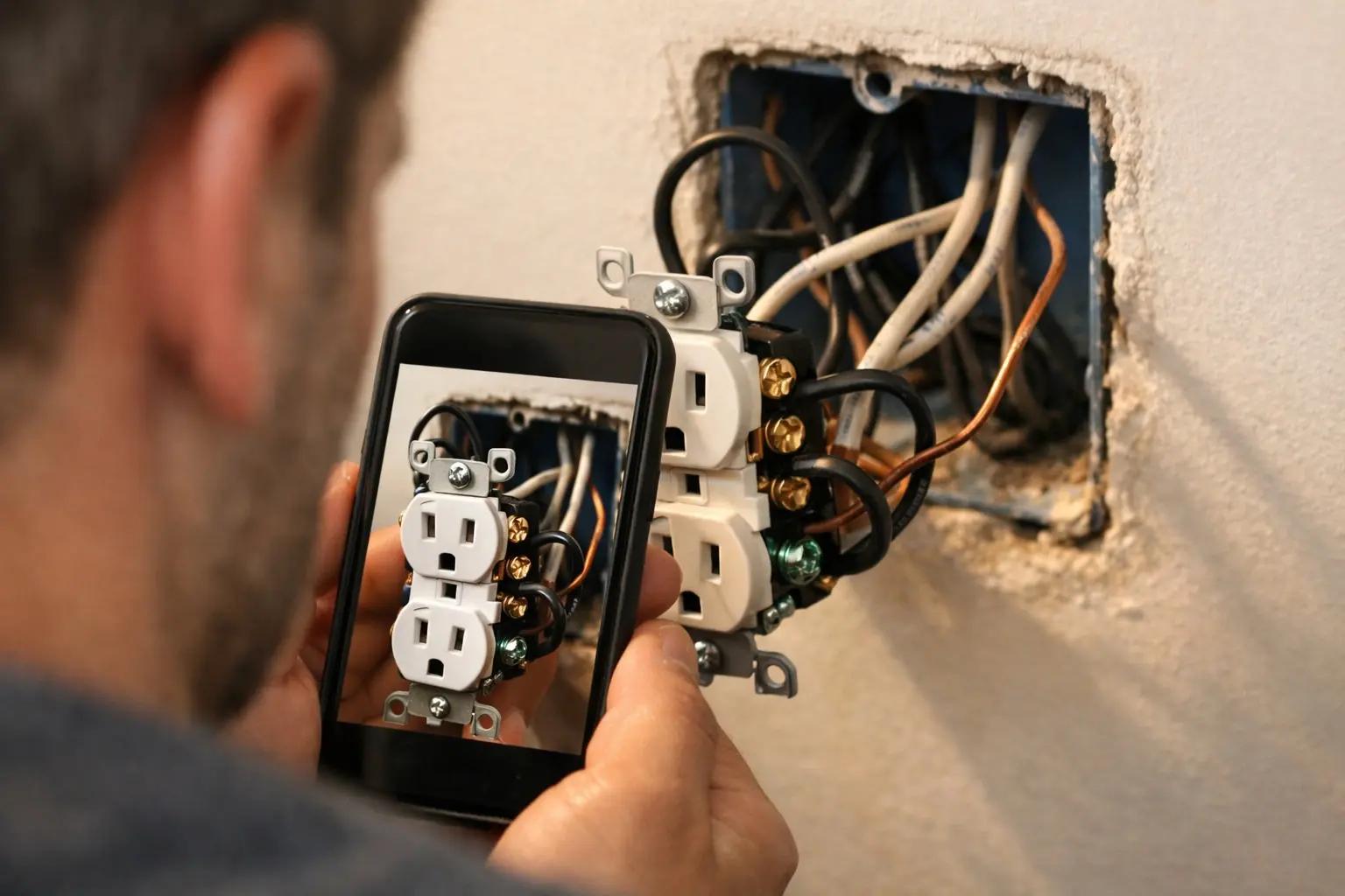 Step 3 of How to Replace an Electrical Outlet: Photograph and Inspect the Existing Wiring