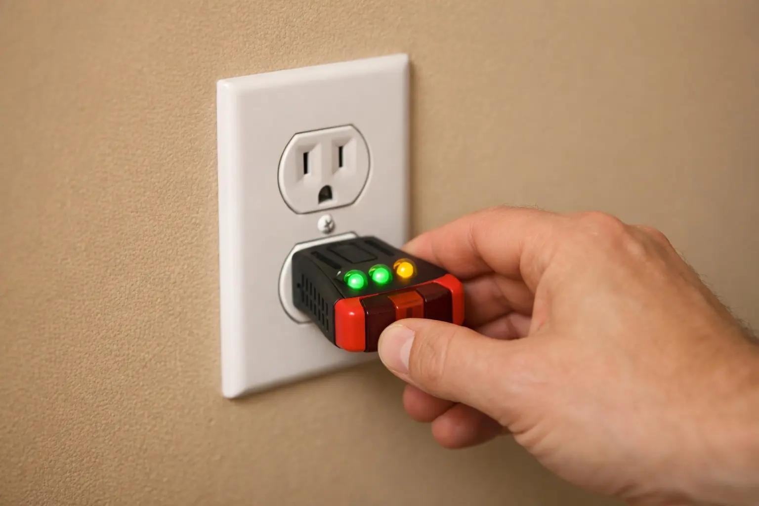 Step 8 of How to Replace an Electrical Outlet: Restore Power and Test the Outlet