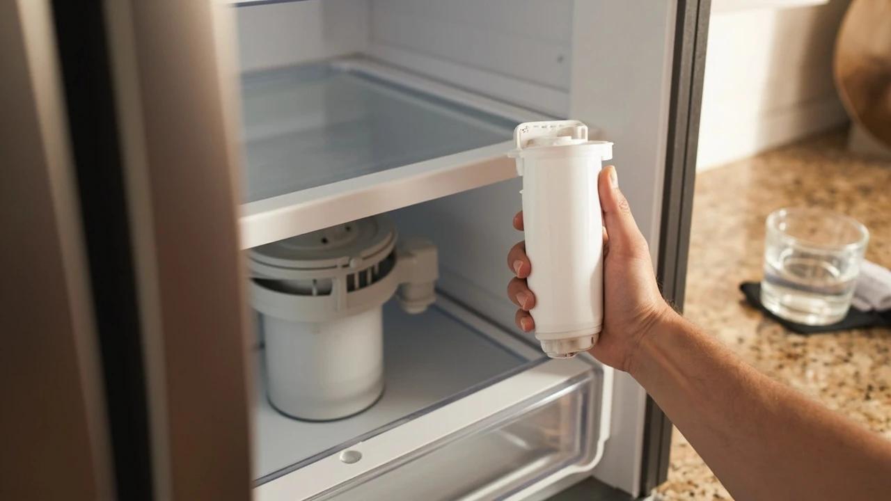 How to Replace a Refrigerator Water Filter — finished result