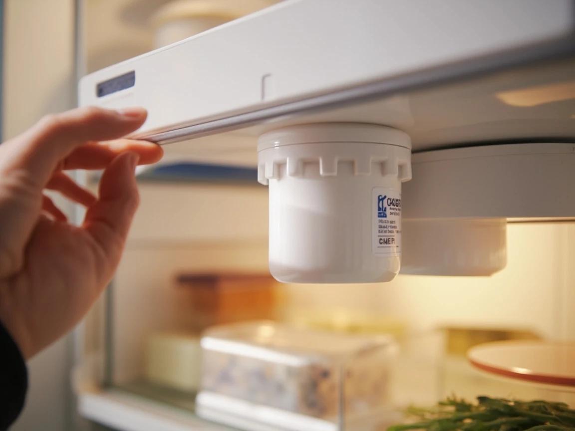 Step 5 of How to Replace a Refrigerator Water Filter: Install the New Filter