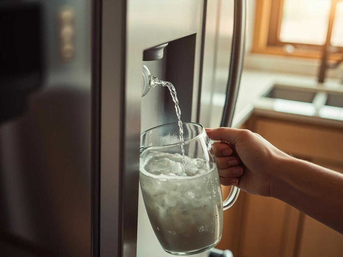 Step 6 of How to Replace a Refrigerator Water Filter: Flush the New Filter