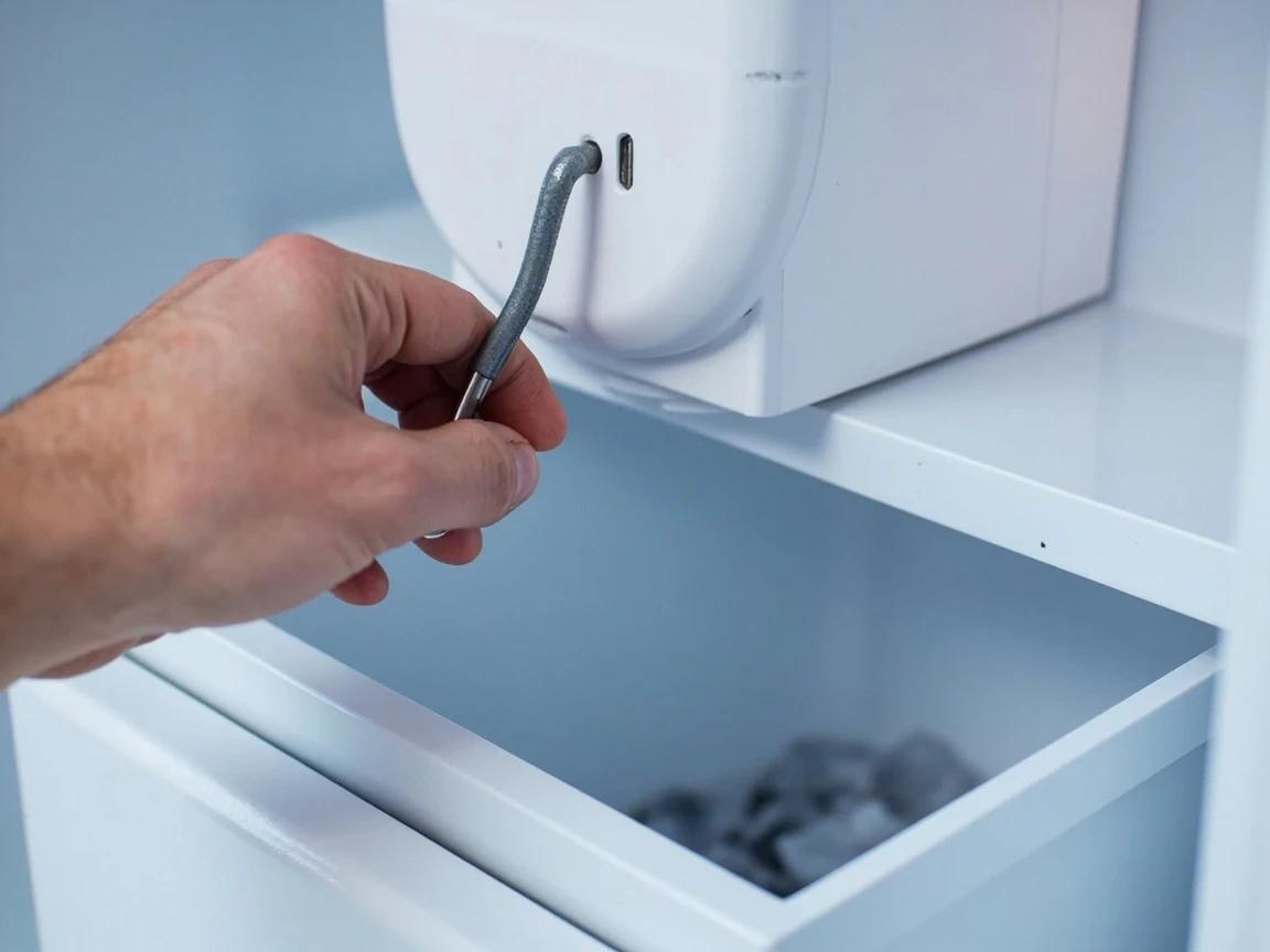 Step 7 of How to Replace a Refrigerator Water Filter: Restart the Ice Maker and Discard Early Ice