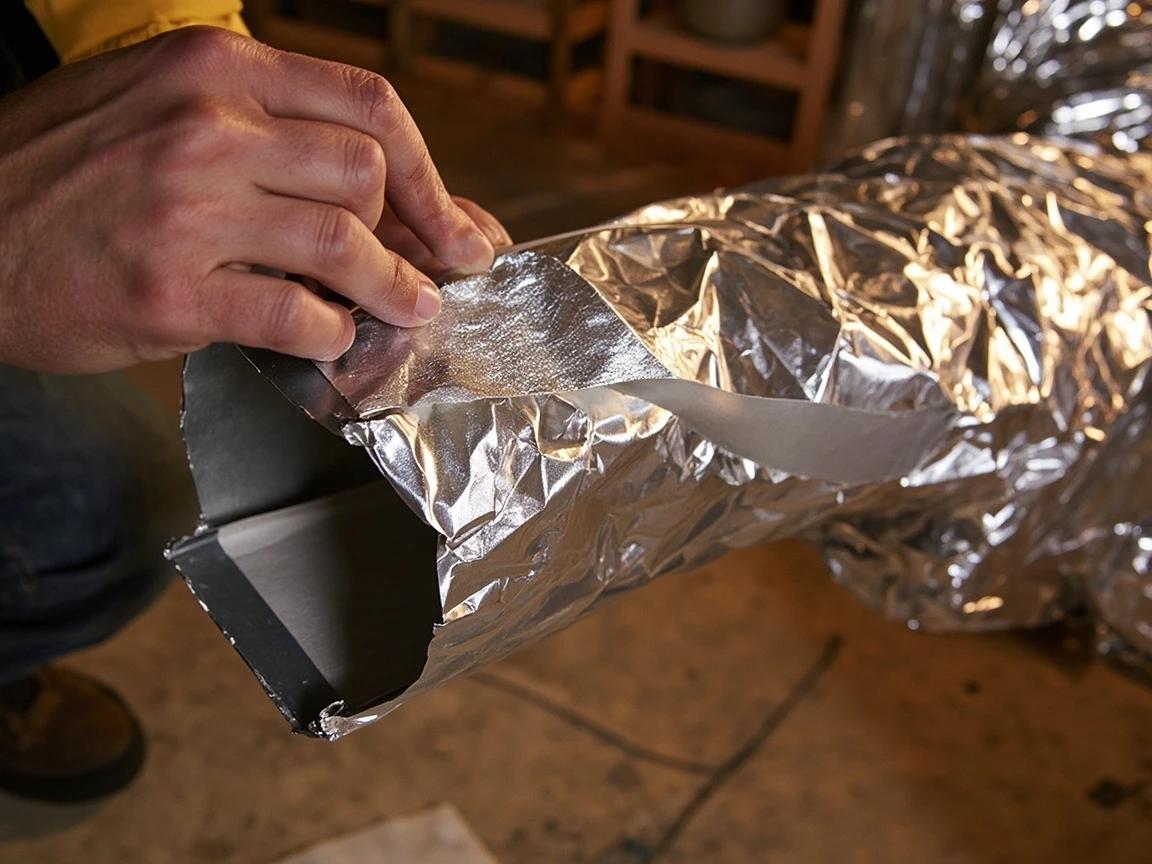 Step 8 of How to Seal and Insulate Ductwork: Wrap the Ducts and Seal the Seams