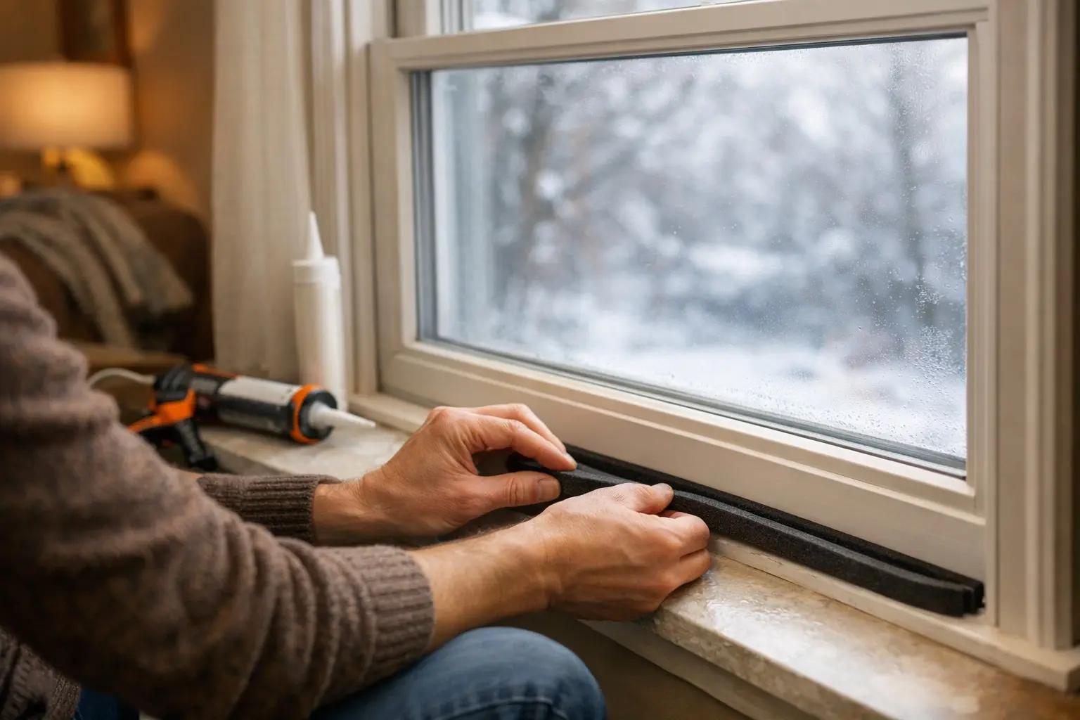 How to Seal Drafty Windows — finished result