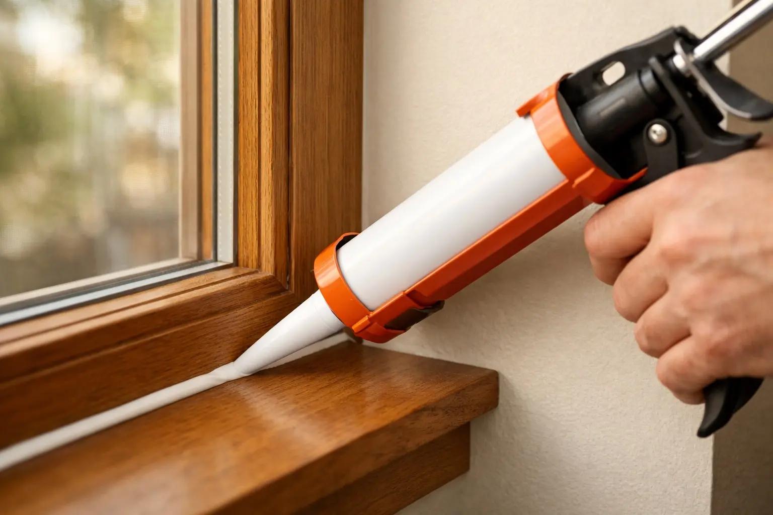 Step 3 of How to Seal Drafty Windows: Caulk the Fixed Joints Around the Frame