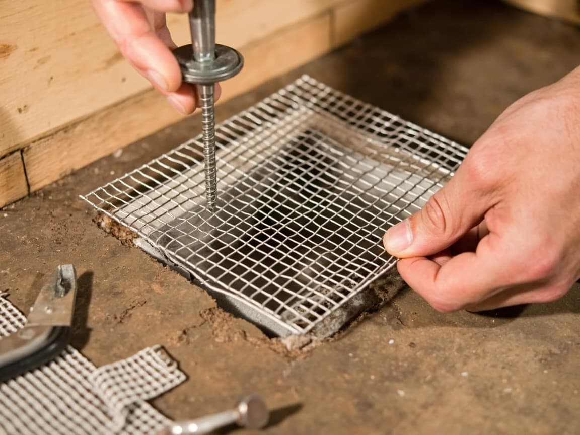 Step 5 of How to Seal Entry Points and Keep Mice Out: Cover Larger Openings With 1/4-Inch Hardware Cloth