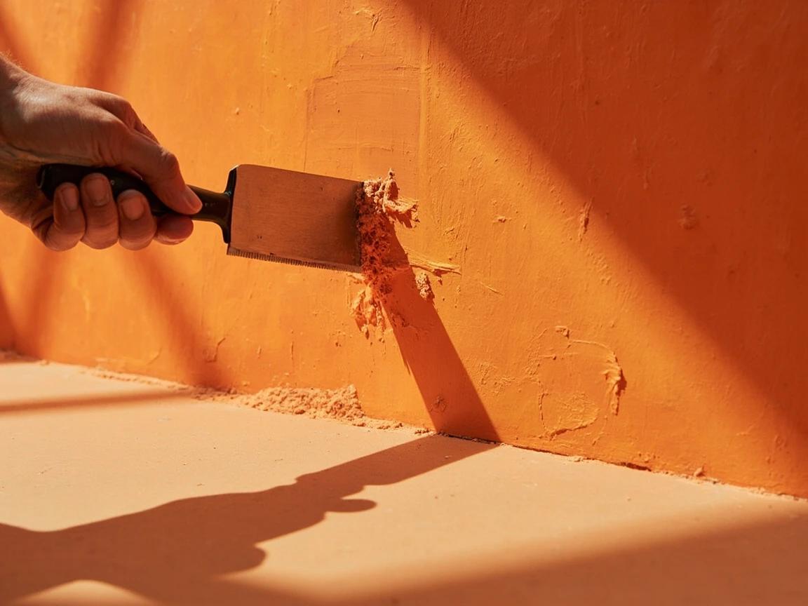 Step 2 of How to Skim Coat a Textured Wall Smooth: Knock down high spots and seal problem surfaces