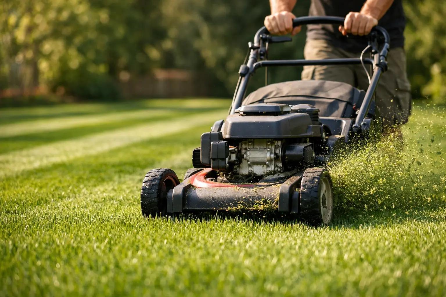 Step 7 of Spring Lawn Care Checklist: First Mow at Correct Height