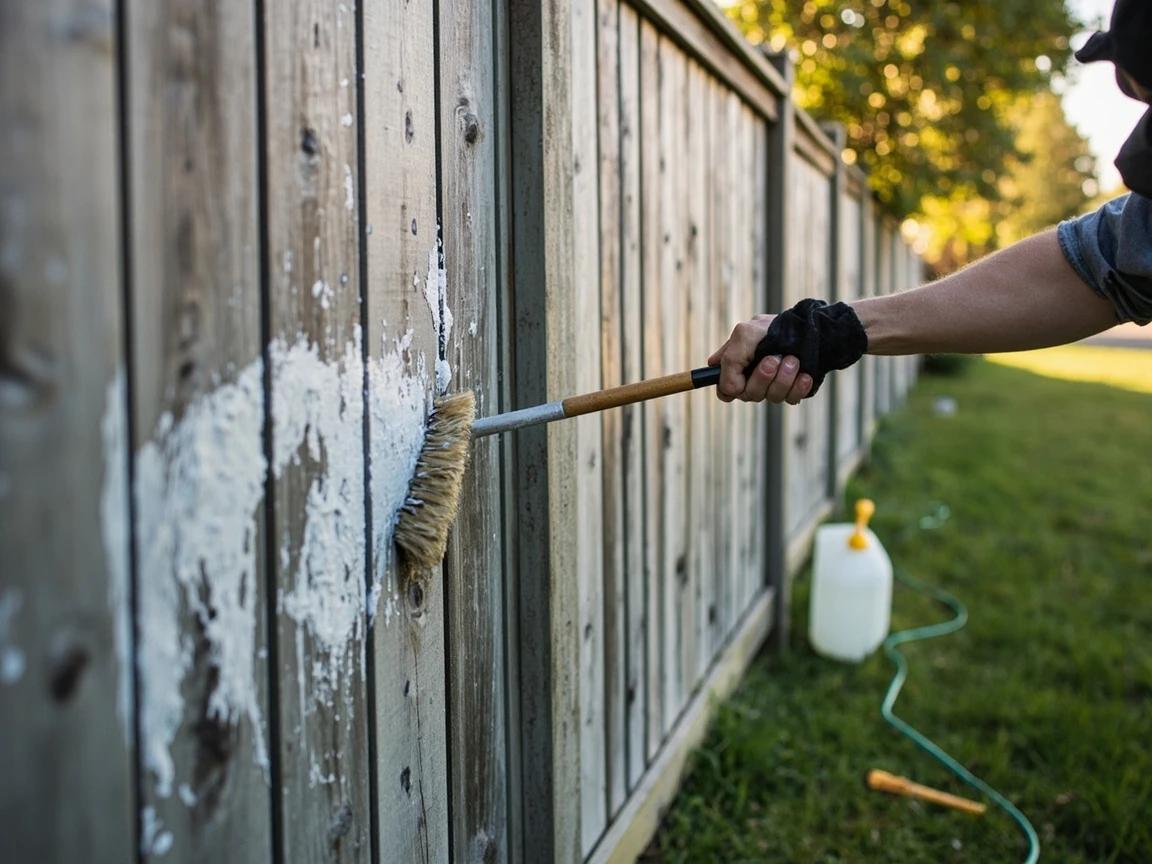Step 2 of How to Stain a Fence: Clean the Fence Thoroughly