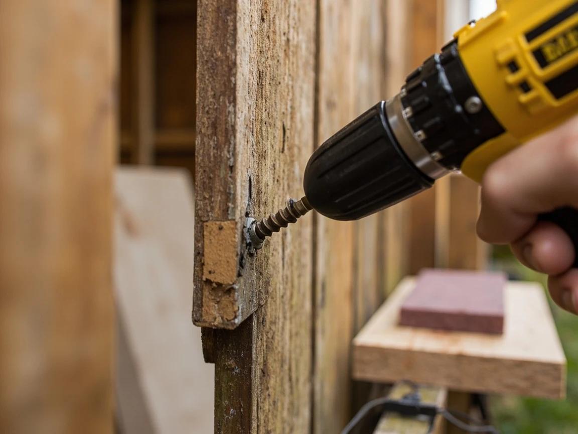 Step 3 of How to Stain a Fence: Let It Dry, Then Make Repairs