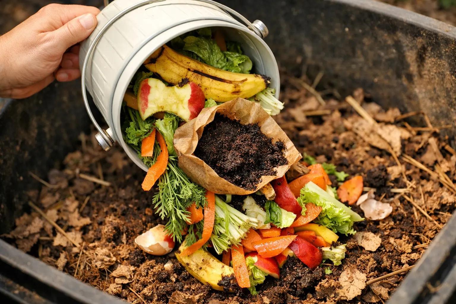 Step 4 of How to Start a Compost Bin: Add Green Nitrogen Materials