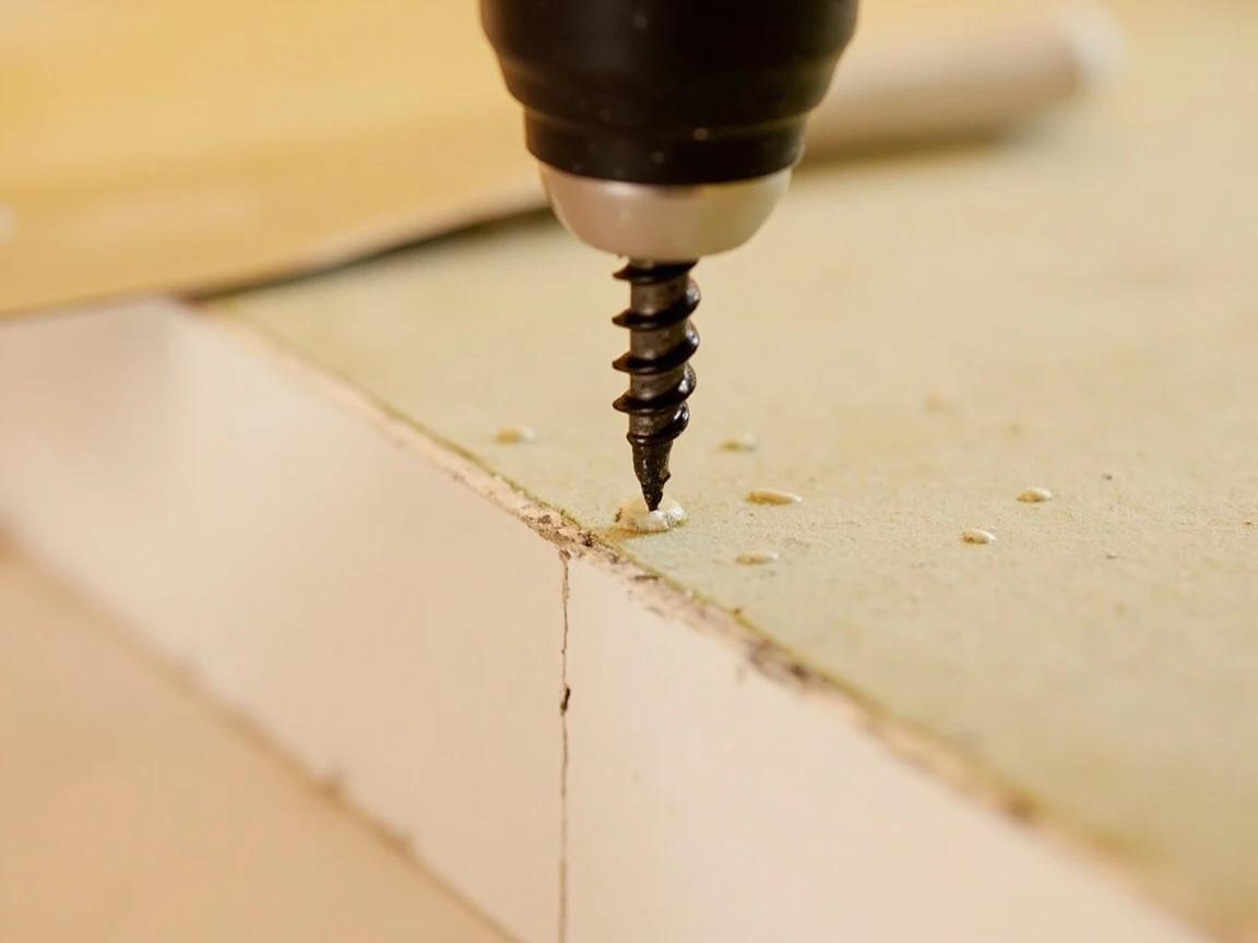 Step 3 of How to Tape and Mud a Drywall Seam: Set the Screws and Prefill Gaps