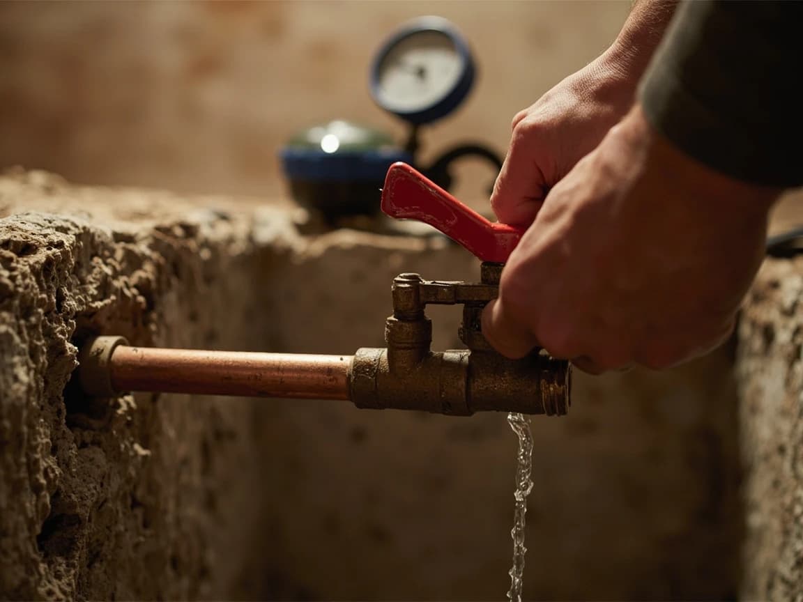 Step 2 of How to Thaw Frozen Pipes Safely: Find Your Main Water Shut-Off First