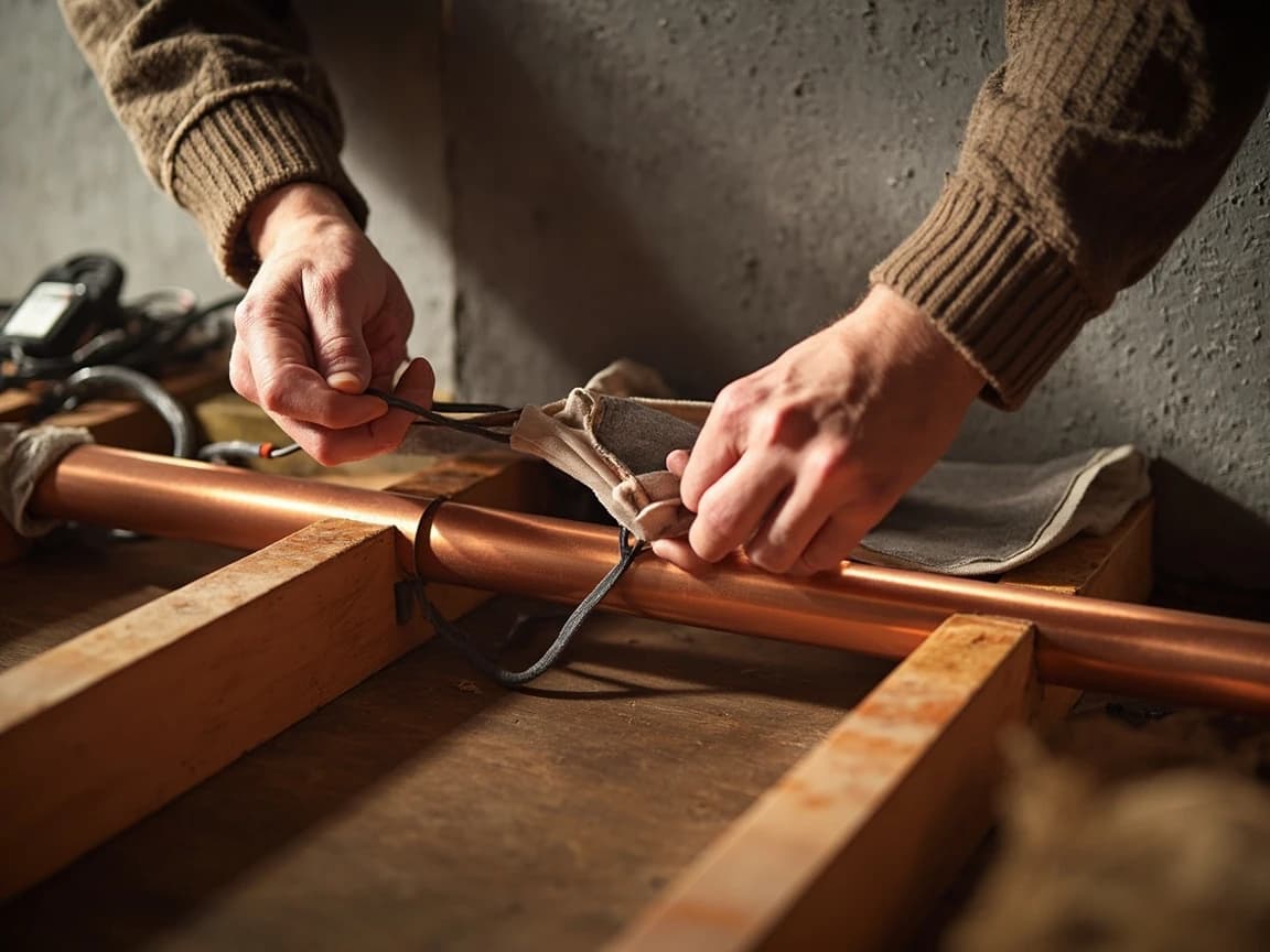 Step 6 of How to Thaw Frozen Pipes Safely: Apply Gentle Heat From the Faucet End Backward