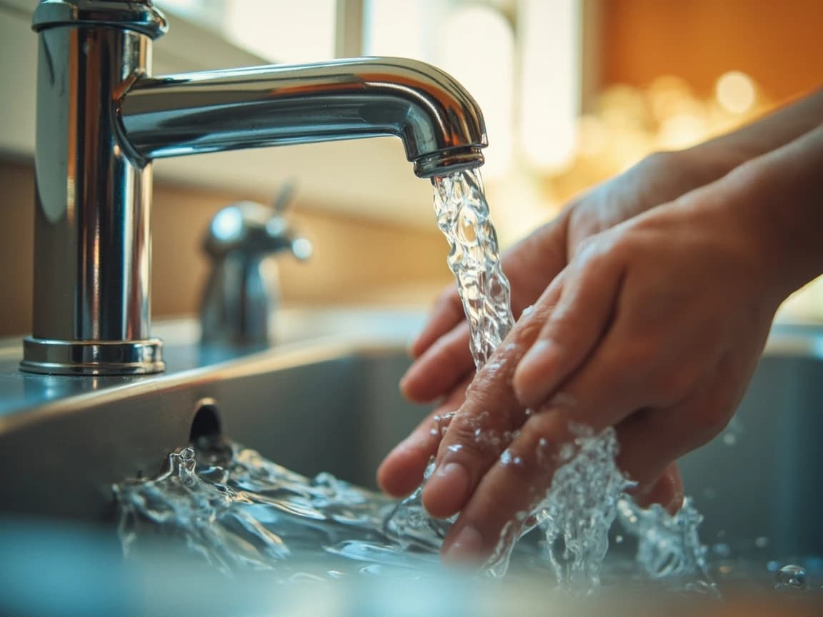 Step 7 of How to Thaw Frozen Pipes Safely: Keep Heat On Until Full Pressure Returns