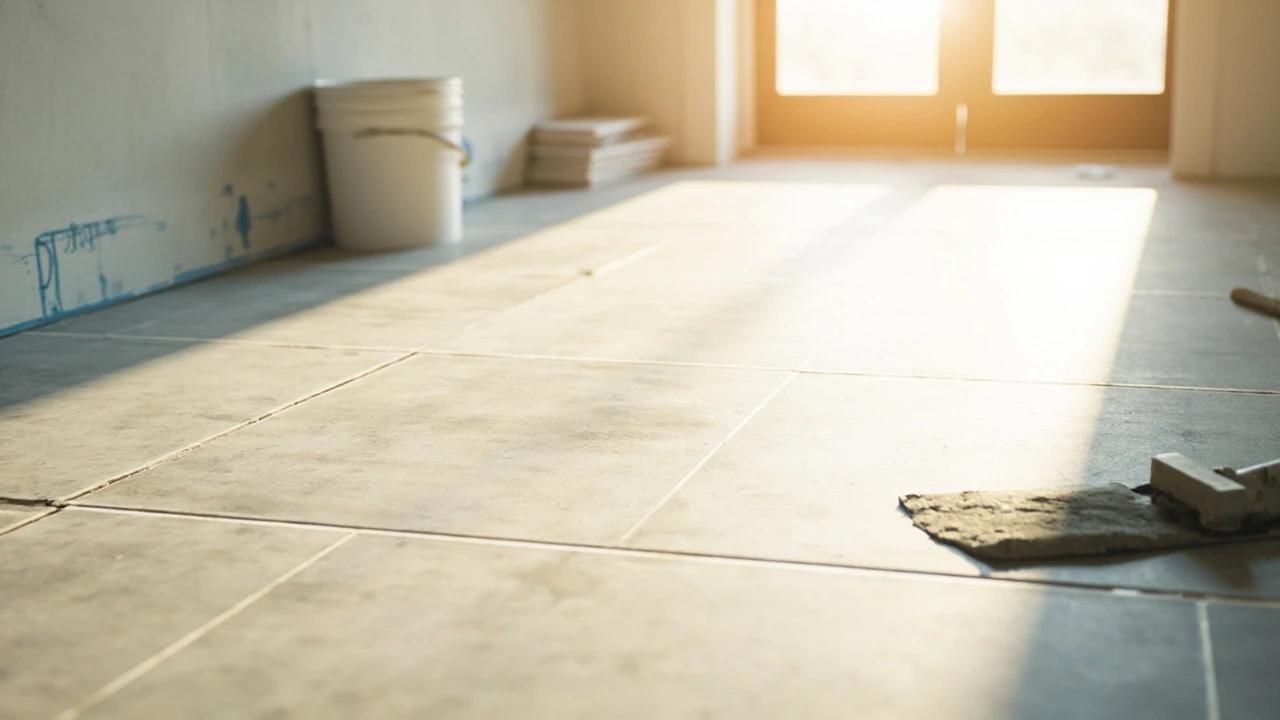 How to Tile a Floor — finished result